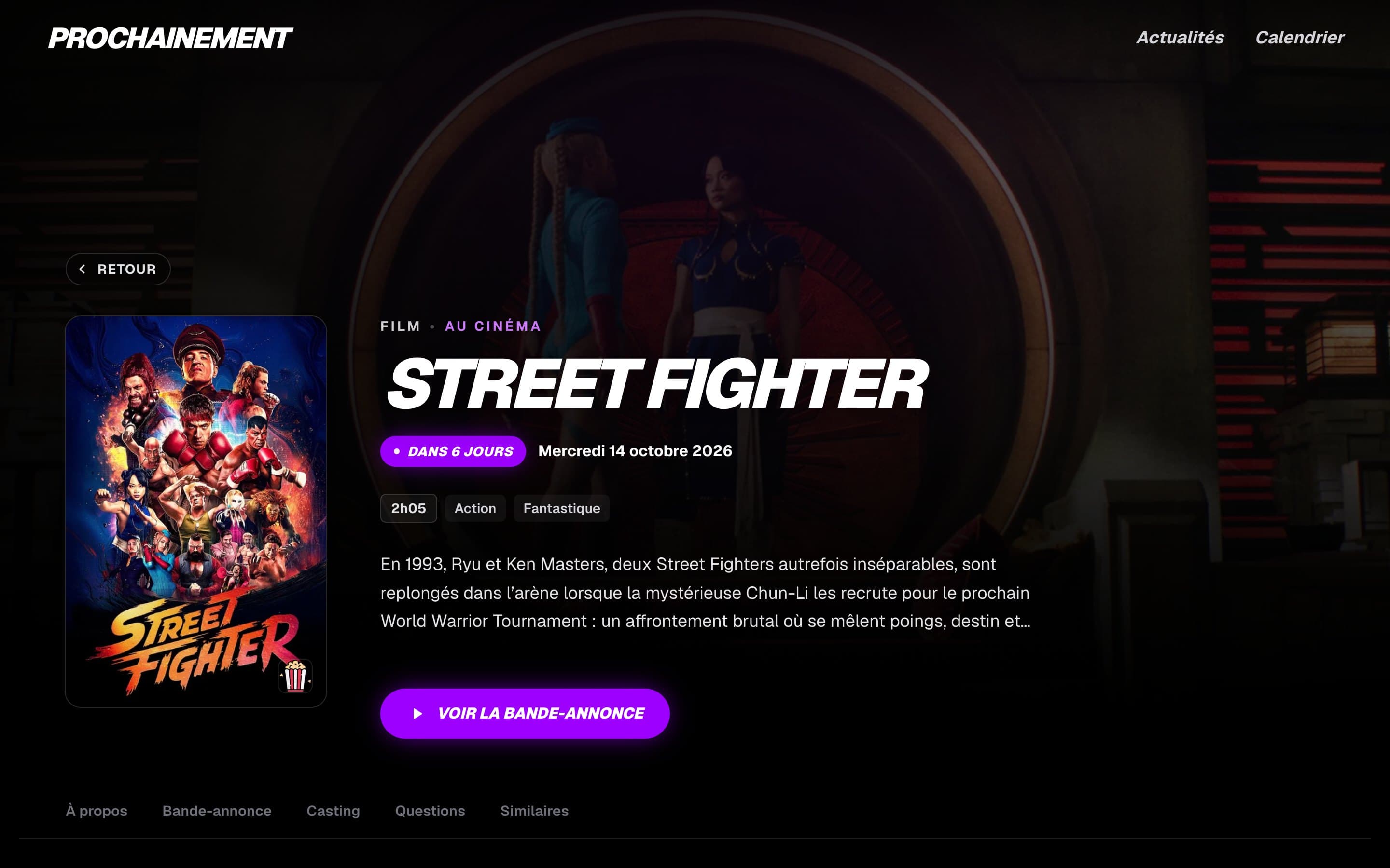 Fiche du film Street Fighter : affiche, date de sortie, genres, synopsis et bande-annonce